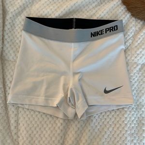 White Nike Pro spandex